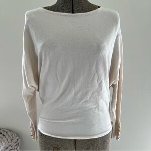Boat Neck Batwing Long Sleeve Sweater